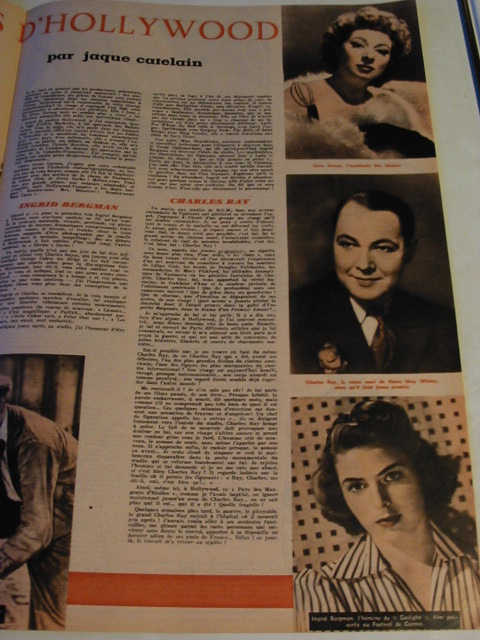 Greer Garson Ingrid Bergman Charles Ray