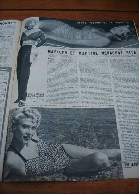 Marilyn Monroe Rita Hayworth Martine Carol