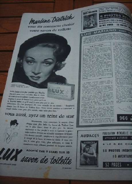 Marlene Dietrich Lux Ad