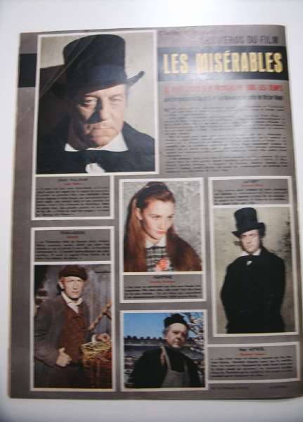 Jean Gabin Bourvil Les Miserables Victor Hugo