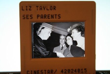 Elizabeth Taylor And Parents Candid Photo