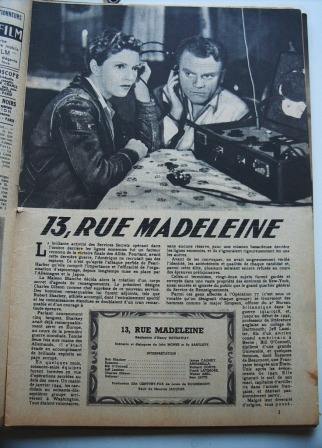 Movie: 13 Rue Madeleine 16 pages & 20 pics
