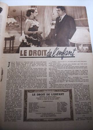 Movie: Le Droit De L'Enfant 16 pages & 20 pi