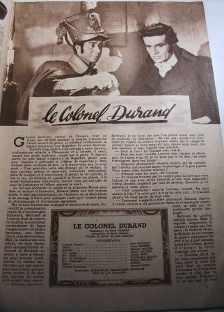 Movie: Colonel Durand 16 pages & 20 pi