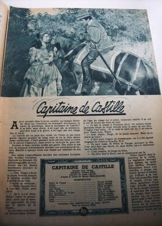 Movie: Captain From Castile 16 pages & 20 pi