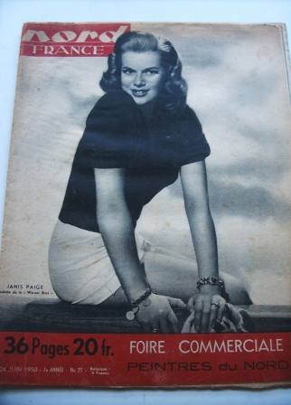 Janis Paige On Front Cover