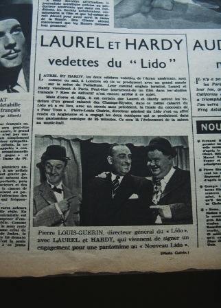 Laurel & Hardy and Managing Director Of Lido Paris