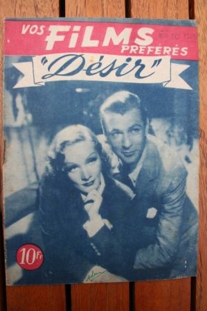 Marlene Dietrich Gary Cooper John Halliday Desire