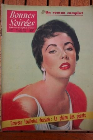 1956 Vintage Magazine Elizabeth Taylor Lucienne Boyer