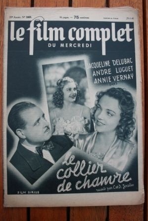 1941 Jacqueline Delubac Andre Luguet Annie Vernay | Starducine