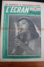 1949 Vintage Magazine Viviane Romance Francois Perier