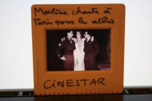 Vintage Slide Marlene Dietrich In Paris Candid