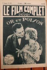 1926 Vintage Magazine Or Et Poison