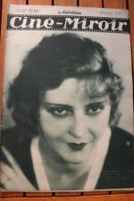 Magazine 1931 Marie Glory Gaby Morlay Charles Vanel Francoise Rosay