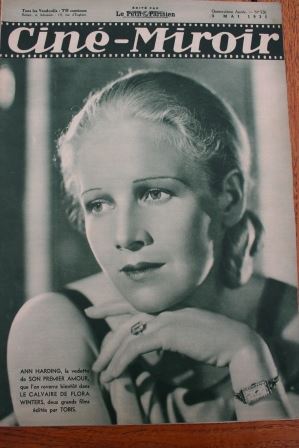 Magazine 1935 Ann Harding Marlene Dietrich Josette Day Armand Bernard