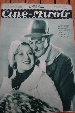 Magazine 1935 Grace Moore Robert Allen Louis Lumiere Maurice Chevalier