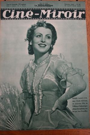 Magazine 1936 Renee Saint Cyr Simone Simon Jean-Pierre Aumont Madeleine Guitty