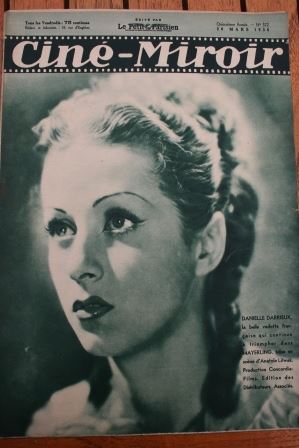 Magazine 1936 Danielle Darrieux Edwige Feuillère Lucrece Borgia Magda Schneider