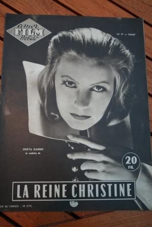 Magazine Greta Garbo John Gilbert Christine Liz Taylor