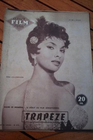 1956 Magazine Gina Lollobrigida Tony Curtis Trapeze