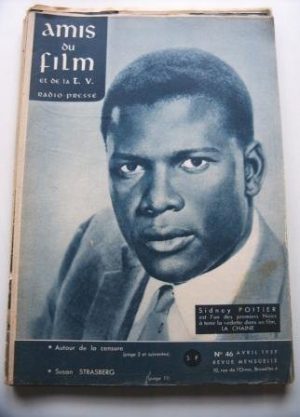 Vintage Magazine 1959 Sidney Poitier On Cover