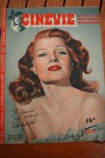 1947 Vintage Magazine Rita Hayworth Yves Montand