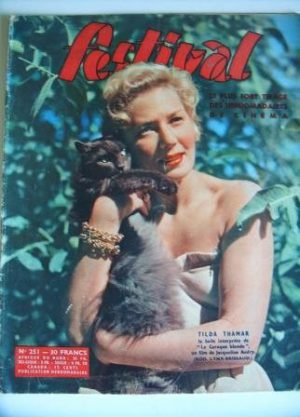 Vintage Magazine 1954 Tilda Thamar Simone Renant