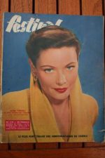 Vintage Magazine 1953 Gene Tierney Claudine Dupuis