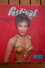 1955 Vintage Magazine Gina Lollobrigida Cecile Aubry