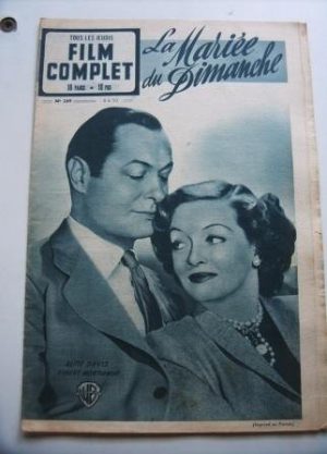 1950 Magazine Bette Davis Robert Montgomery June Bride