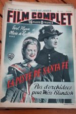 1949 Magazine Errol Flynn Olivia De Havilland Santa Fe