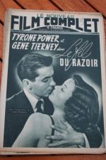 1947 Magazine Gene Tierney Tyrone Power Razor's Edge