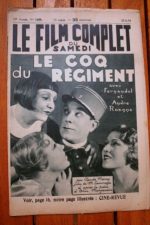 1934 Fernandel Andre Roanne Le Coq Du Regiment