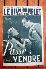 1937 Jeanne Aubert Pierre Brasseur Passe A Vendre