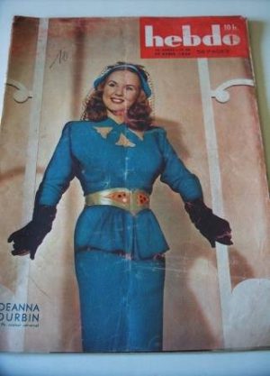 1946 Deanna Durbin Lois Gollier French Fashion Mode