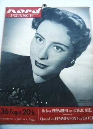 Rare Vintage Magazine 1950 Genevieve Page