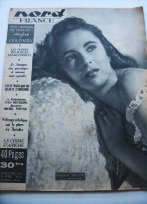 Rare Vintage Magazine 1951 Elizabeth Taylor