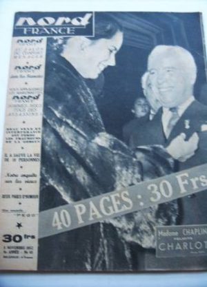 Rare Vintage Magazine 1952 Charles Chaplin