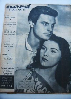 Rare Vintage Magazine 1953 Debra Paget Louis Jourdan