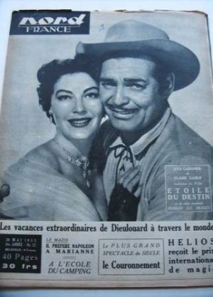 Rare Vintage Magazine 1953 Ava Gardner Clark Gable