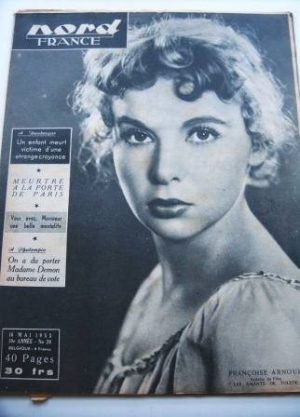 Rare Vintage Magazine 1953 Francoise Arnoul