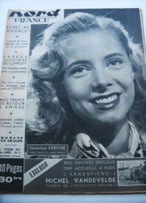 Rare Vintage Magazine 1953 Genevieve Kervine