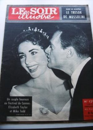 1957 Mag Liz Taylor Mike Todd On Cover