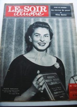 1957 Mag Ingrid Bergman On Cover