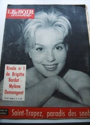 1958 Mag Mylene Demongeot On Cover