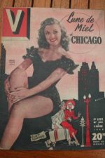 1948 Vintage V Magazine Pin-Up J David Phyllis Coates