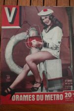 1948 Vintage V Magazine Pin-Up Jean David Renee Guy