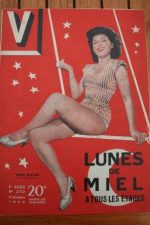 1949 Vintage V Magazine Pin-Up Jean David Ketty Kerviel