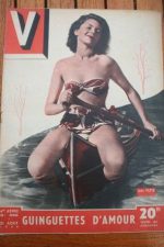 1949 Vintage V Magazine Pin-Up Jean David Jane Papir