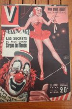 1949 Vintage V Magazine Pin-Up Jean David Barnum Circus